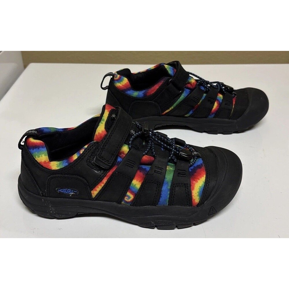 Keen Kids Size 5 Unisex Newport Black/Tie Dye Athletic Shoes